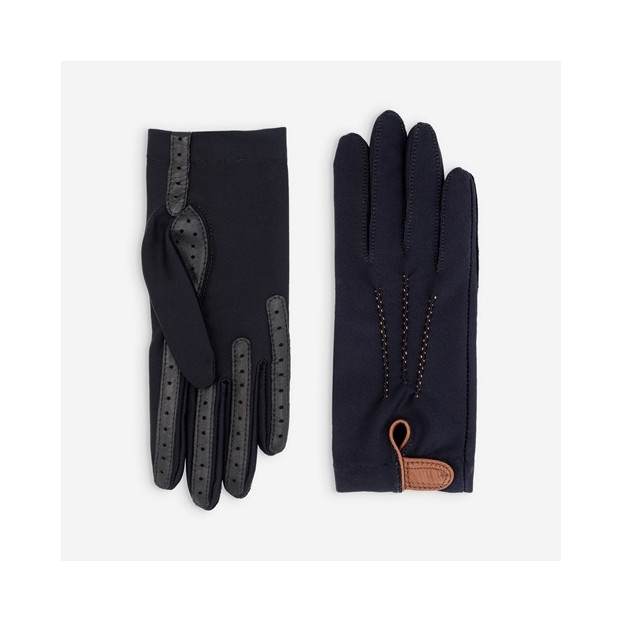 GANTS FLEXICUIR-SPANDEX-NON DOUBLÉ-11022NF Noir