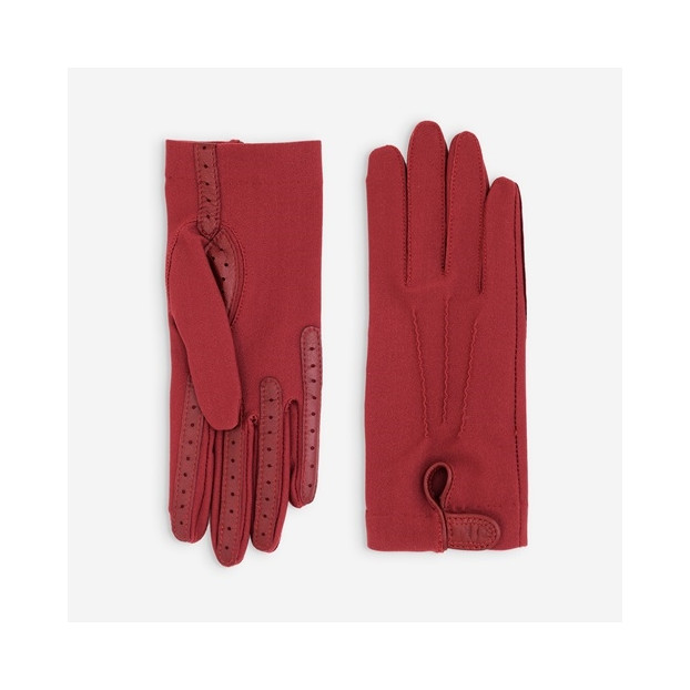GANTS FLEXICUIR-SPANDEX-NON DOUBLÉ-11022NF Rouge