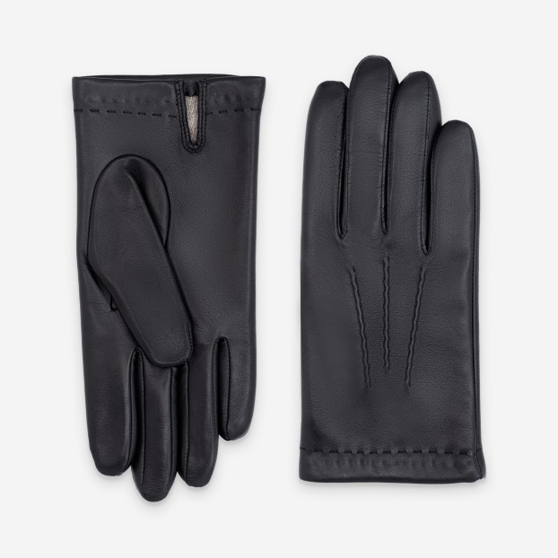 GANTS CUIR AGNEAU-100% LAINE -22005TR Noir