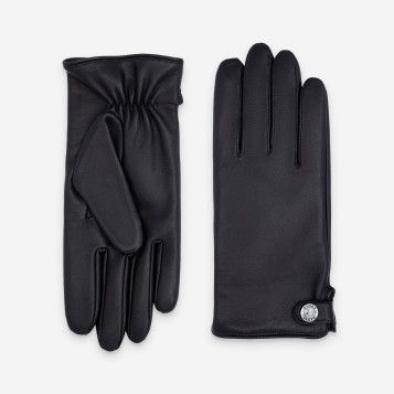 Gant Cuir Ouvert Sur Le...