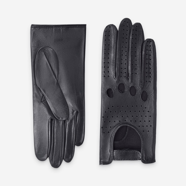 gant de conduite fermeture velcro Noir