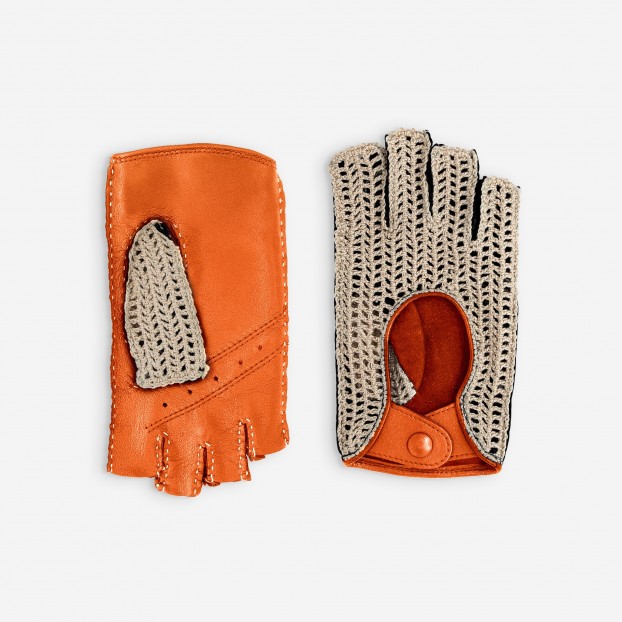 GANTS DE CONDUITE, MITAINES-CUIR AGNEAU-NON DOUBLÉ-21124NF 740 tulipe
